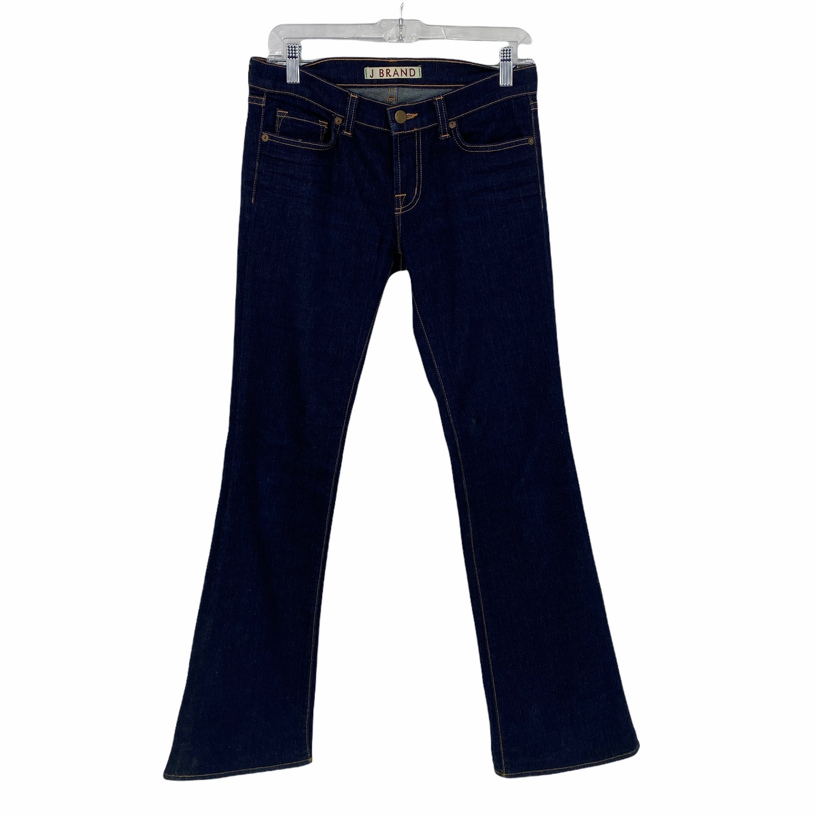 J Brand Womens Size 27 Blue Denim Jeans Flare Leg Low Waist Stretch